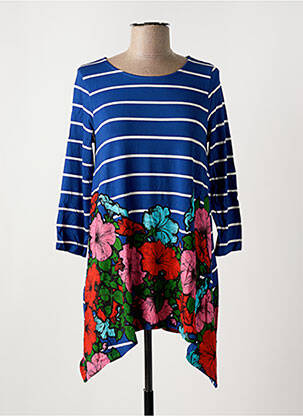 Tunică mâneci lungi albastru DESIGUAL femeie