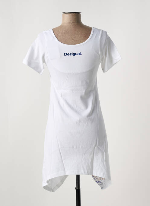 Rochie midi alb DESIGUAL femeie