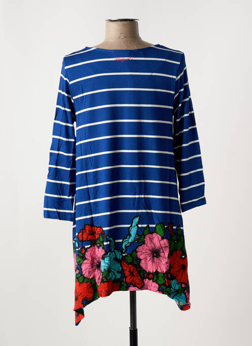 Tunică mâneci lungi albastru DESIGUAL femeie