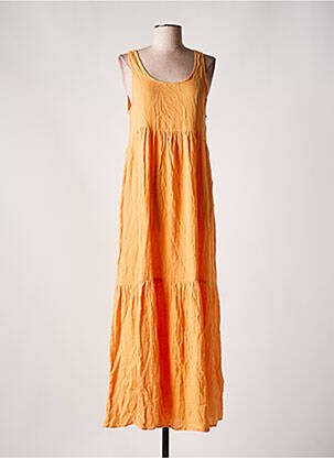 Rochie lungă portocaliu ICHI femeie