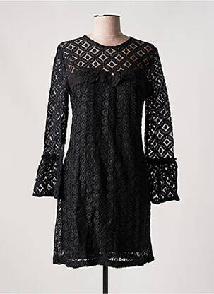 Rochie scurtă închidere cu fermoar la spate mâneci lungi negru DESIGUAL femeie