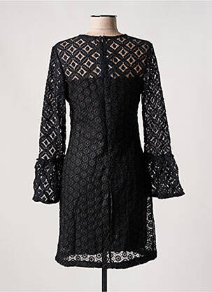Rochie scurtă închidere cu fermoar la spate mâneci lungi negru DESIGUAL femeie