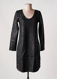 Rochie midi mâneci lungi mâneci lungi negru SUGGEST femme