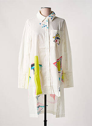 Rochie midi alb DESIGUAL femeie