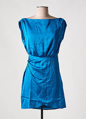 Rochie scurtă mâneci scurte mâneci scurte albastru GUESS femeie