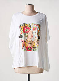 Tricou mâneci 3/4 mâneci 3/4 alb DESIGUAL femeie
