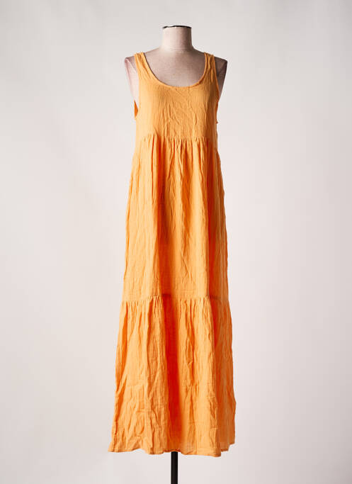 Rochie lungă portocaliu ICHI femeie