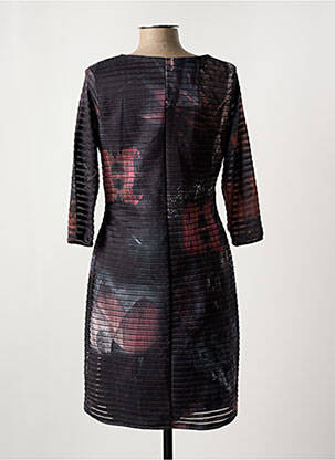 Rochie midi mâneci 3/4 mâneci 3/4 negru DESIGUAL femeie