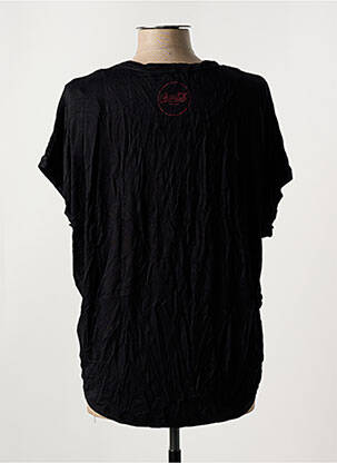 Tricou serigrafie mâneci scurte negru DESIGUAL femeie