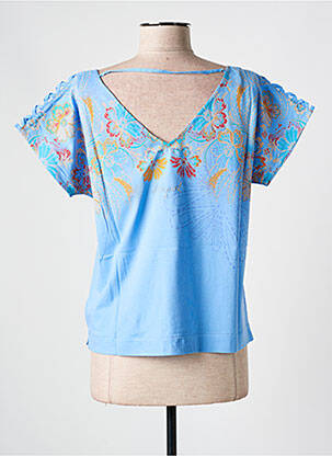 Tricou serigrafie mâneci scurte albastru DESIGUAL femeie