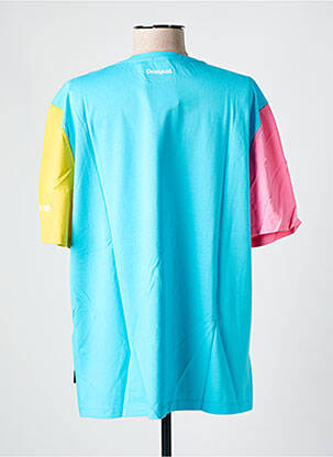 Tricou croială dreaptă mâneci scurte albastru DESIGUAL femeie