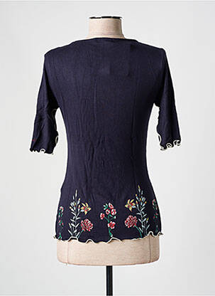 Tricou serigrafie mâneci scurte albastru DESIGUAL femeie