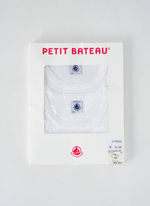 Tricou alb PETIT BATEAU fată