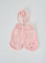 Mănuși finisaj cu mansete elastice roz PETIT BATEAU fată