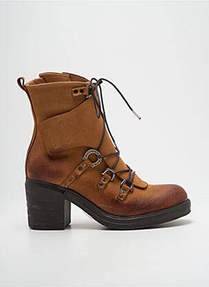 Botine/ghete material neted toc de 4 la 6 cm maro METAMORF'OSE femeie