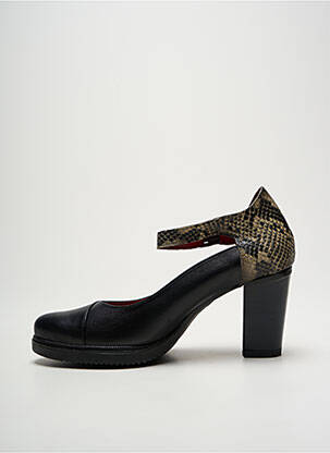 Pantofi cu toc țesătură satinată toc de 7 la 9 cm negru JOSE SAENZ femeie