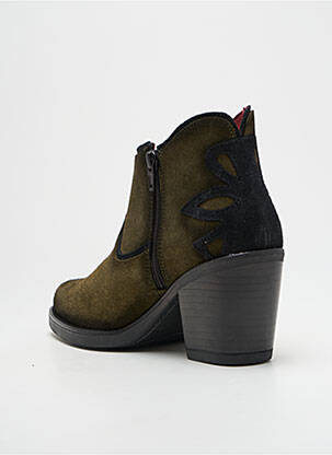 Botine/ghete nubuc toc de 7 la 9 cm verde JOSE SAENZ femeie
