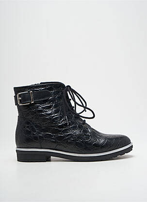 Botine/ghete țesătură satinată toc plat până la 3 cm negru ROSEWOOD femeie