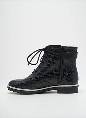 Botine/ghete țesătură satinată toc plat până la 3 cm negru ROSEWOOD femeie