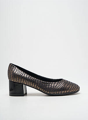 Pantofi cu toc țesătură satinată toc de 4 la 6 cm negru THE FLEXX femeie