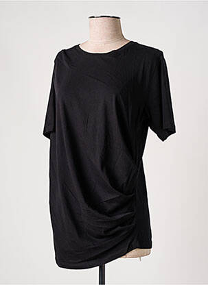 Tricou croială dreaptă mâneci scurte negru CULTURE femeie