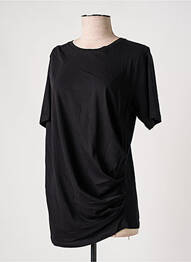 Tricou croială dreaptă mâneci scurte negru CULTURE femeie