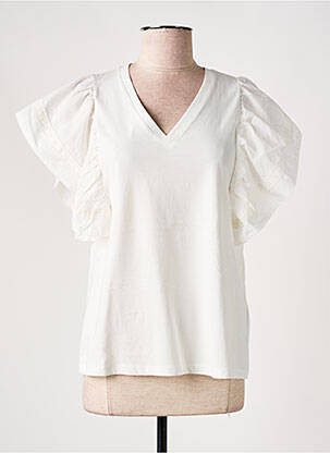 Top alb CULTURE femeie