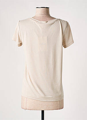 Tricou croială dreaptă mâneci scurte bej SOAKED IN LUXURY femeie