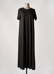 Rochie lungă mâneci scurte mâneci scurte negru SOAKED femme