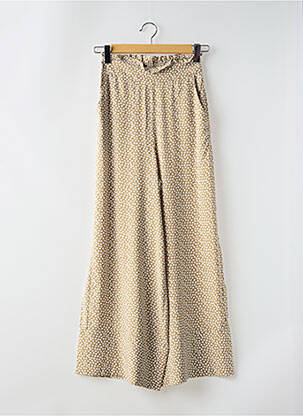 Pantalon evazat talie elastică bej SOAKED IN LUXURY femeie