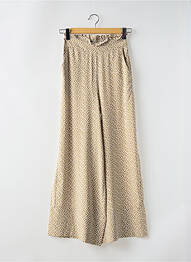 Pantalon evazat talie elastică bej SOAKED IN LUXURY femme