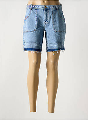 Șort țesătură denim albastru CULTURE femeie