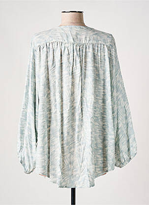 Bluză țesătură poplin mâneci lungi verde SOAKED femeie