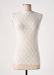 Top elasticitate mâneci scurte alb SOAKED femme