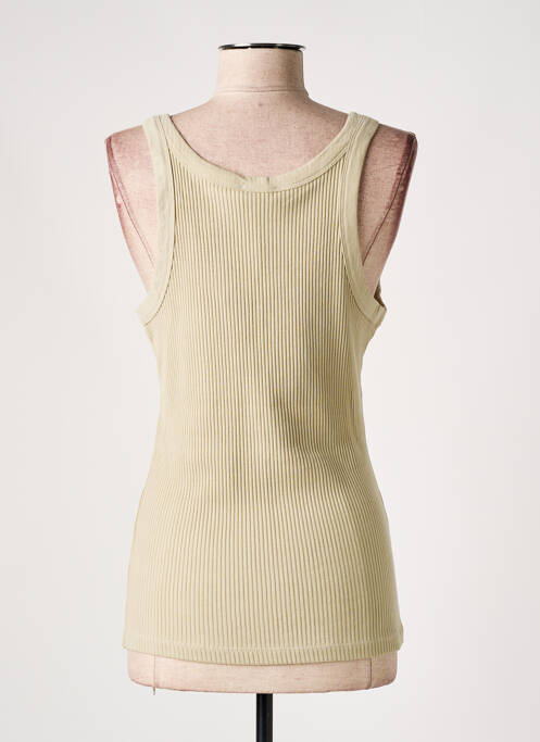 Maiou țesătură ripsată fără mâneci verde SOAKED femme