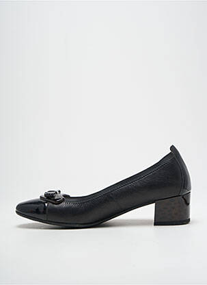Pantofi cu toc țesătură lăcuită toc de 4 la 6 cm negru HISPANITAS femeie