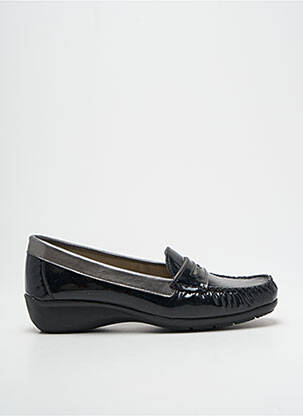 Mocasini material neted toc plat până la 3 cm negru HIRICA femeie