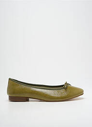 Balerine țesătură lăcuită toc plat până la 3 cm verde HIRICA femme