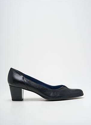 Pantofi cu toc țesătură satinată toc de 4 la 6 cm negru POMARES VAZQUEZ femeie
