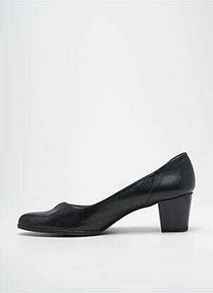 Pantofi cu toc țesătură satinată toc de 4 la 6 cm negru POMARES VAZQUEZ femeie