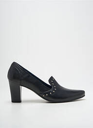 Mocasini material neted toc de 7 la 9 cm negru POMARES VAZQUEZ femme