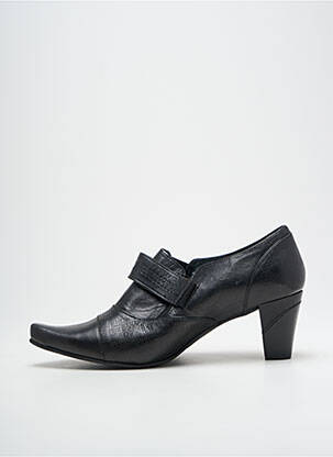 Botine/ghete material neted toc de 4 la 6 cm negru GEO-REINO femeie