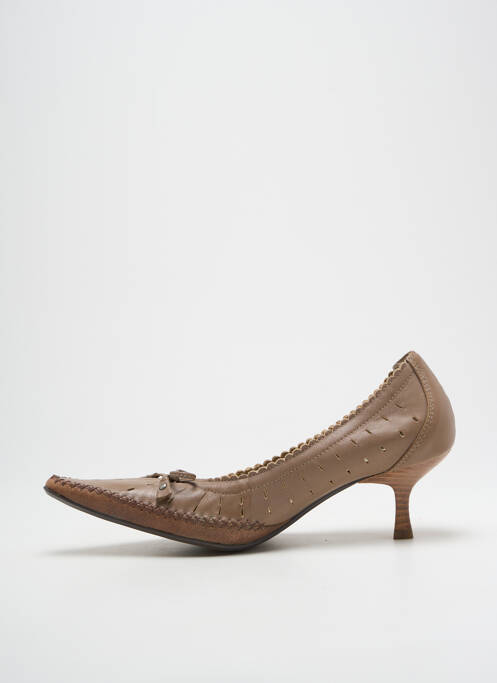 Pantofi cu toc maro MADISON femeie