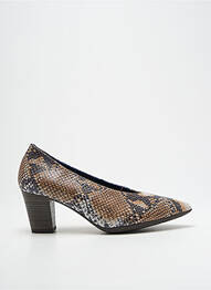 Pantofi cu toc toc pătrat toc de 4 la 6 cm maro DORKING femeie