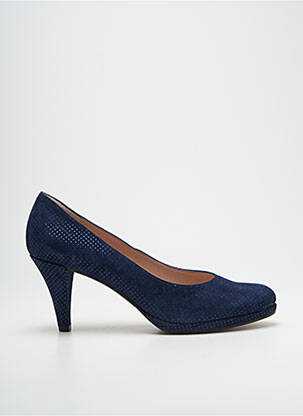 Pantofi cu toc nubuc toc de 7 la 9 cm albastru DORKING femeie