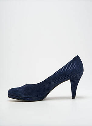 Pantofi cu toc nubuc toc de 7 la 9 cm albastru DORKING femeie