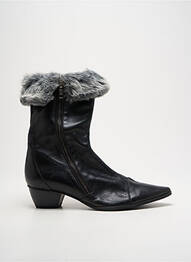Botine/ghete material neted toc de 4 la 6 cm negru POMARES VAZQUEZ femme