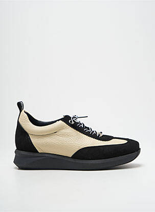 Adidași material neted toc de 4 la 6 cm negru ROSEWOOD femeie