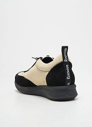 Adidași material neted toc de 4 la 6 cm negru ROSEWOOD femeie
