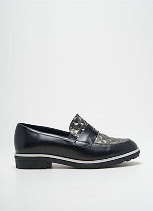 Mocasini material neted toc plat până la 3 cm negru ROSEWOOD femeie